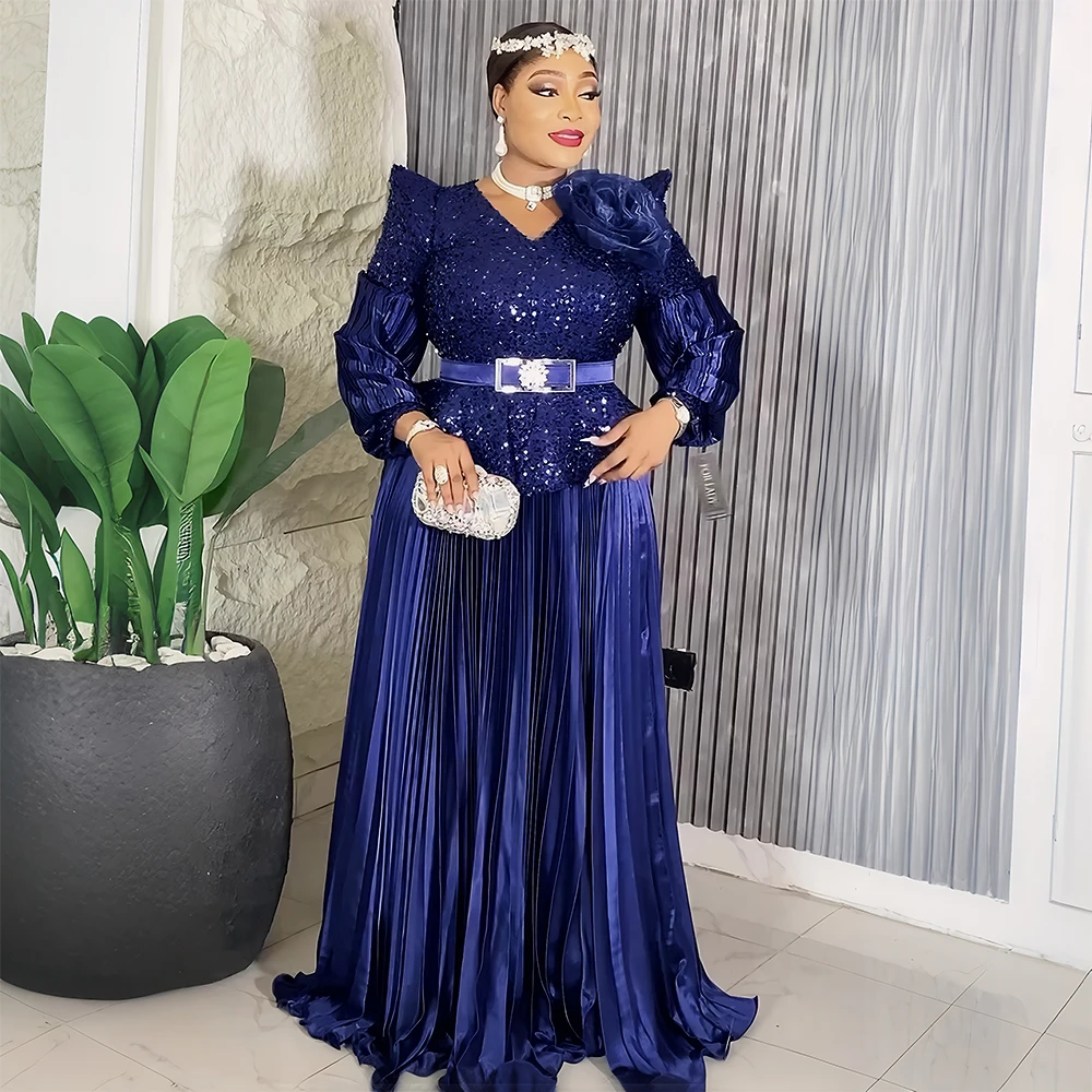 Elegant Plus Size African Sequin Evening Gown – Luxury Wedding Party Dress 2025 - Image 2