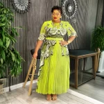 Elegant African Autumn Print Dress – 2025 Plus Size Robe for Weddings & Parties