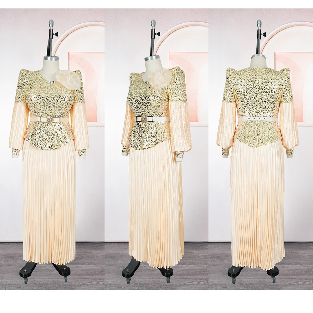 Elegant Plus Size African Sequin Evening Gown – Luxury Wedding Party Dress 2025 - Image 5
