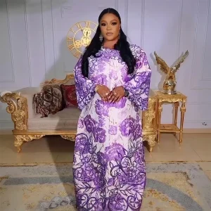 Plus Size African Kaftan Dress – Ankara Dashiki Maxi Gown for Women