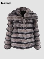 Women’s Colorful Faux Chinchilla Fur Coat – Nerazzurri