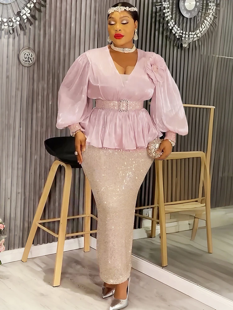 2025 Luxury Sequin Evening Dress – Long Sleeve Birthday & Wedding Gown - Image 4