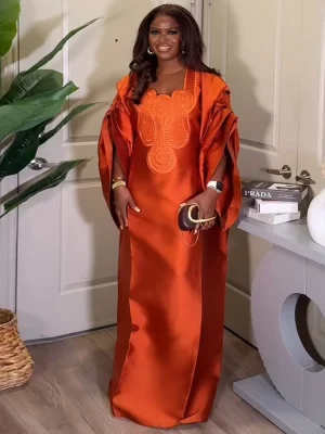 2025 Embroidered Kaftan Abaya Gown – Dubai, Turkey, Africa Style Boubou Dress