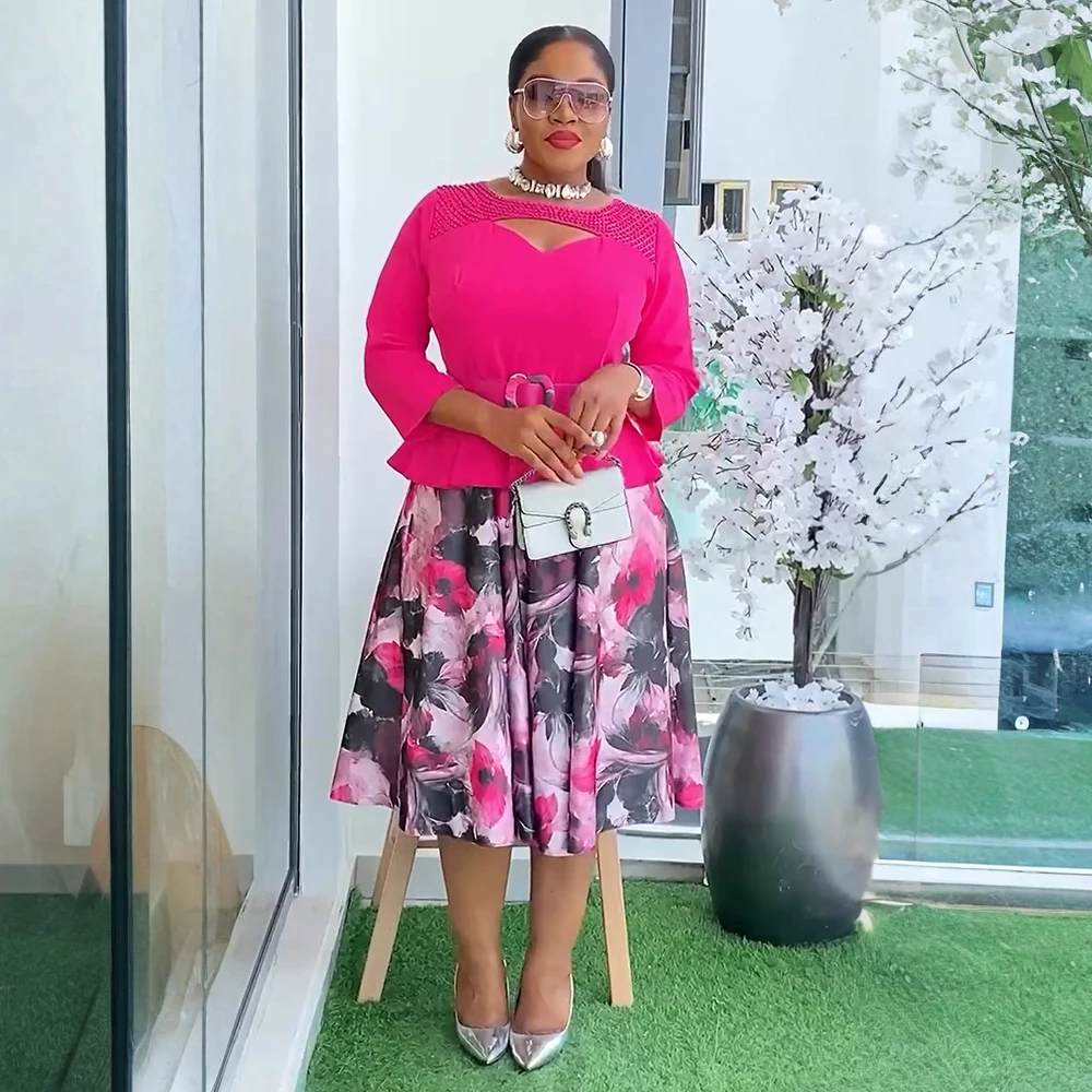 Elegant Plus Size African Dress – Dashiki Ankara Print for Weddings & Office