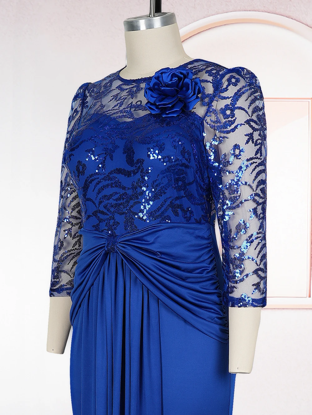 Plus Size Dashiki Sequin Bodycon Maxi Dress – Elegant African Evening Gown - Image 6