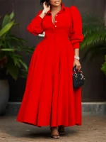 Autumn 2025 Pleated Shirt Dress