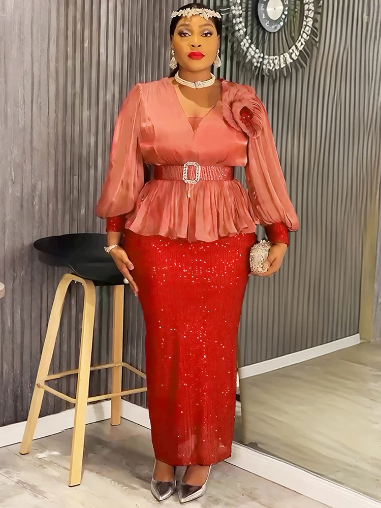 2025 Luxury Sequin Evening Dress – Long Sleeve Birthday & Wedding Gown - Image 3