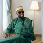 New African Men’s Dashiki Outfit – Green Embroidered Bazin Robe & Pants Set