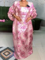 2025 Luxury Floral Embroidered Kaftan – African Dashiki & Dubai Abaya