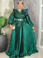 2025 Luxury Sequin Long Sleeve Maxi Dress – Autumn/Winter Evening Gown