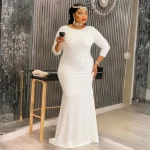 Elegant Ankara Maxi Dress – Plus Size African Evening Gown