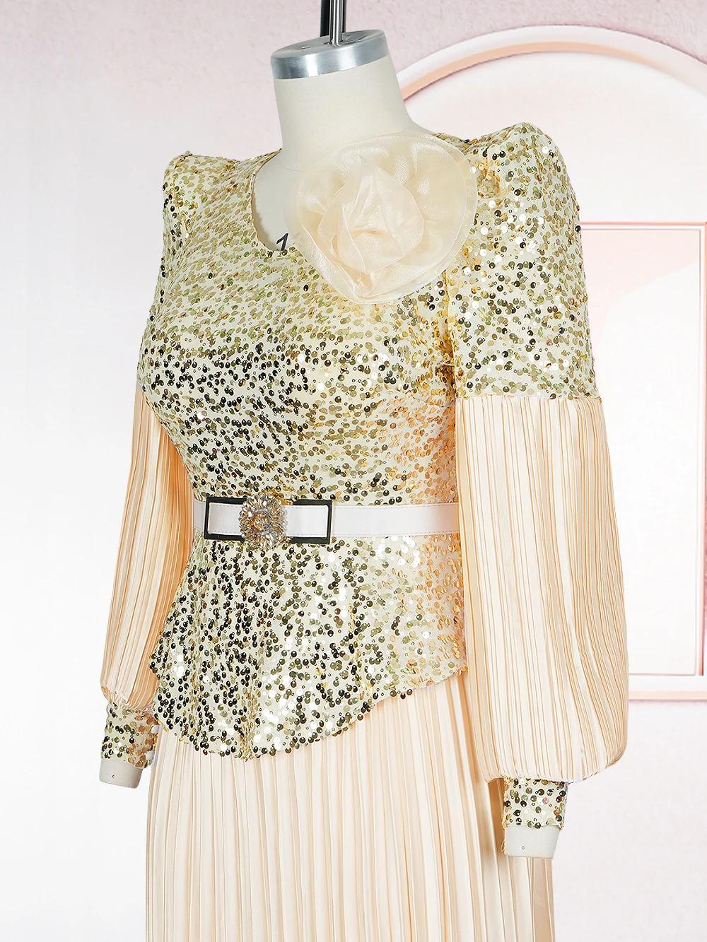 Elegant Plus Size African Sequin Evening Gown – Luxury Wedding Party Dress 2025 - Image 6