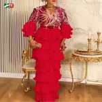 Plus-Size V-Neck Floral Maxi Dress