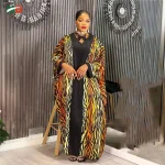 Printed Kaftan Neck-Tie Bubu Dress