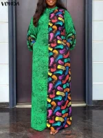 Bohemian Plus‑Size Printed Maxi Dress (5XL) — Vintage Party Robe