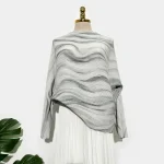 Miyake 2025 Pleated Loose-Fit Crew Neck Top – Women's