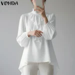 Asymmetrical Chiffon Ruffle Tunic