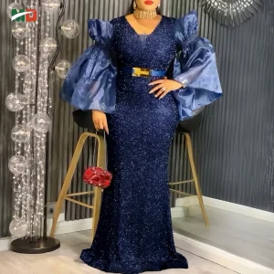 Plus-Size Sequin Maxi Dress