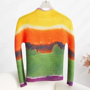 Miyake Pleated Long-Sleeve Slim-Fit Top – Women's
