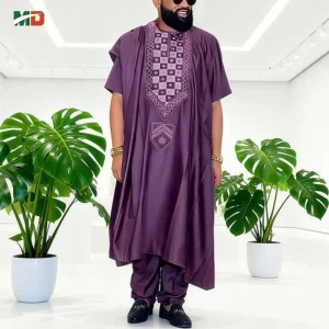 Men’s Traditional 3-Piece Agbada Set