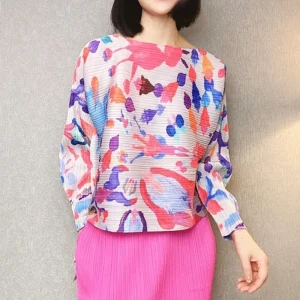 2025 Fall Pleated Loose Long-Sleeve T-Shirt – Plus Size